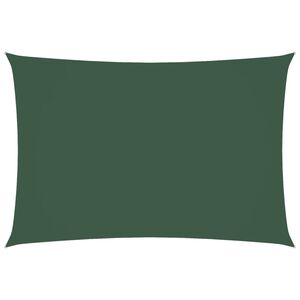 vidaXL Parasole a Vela Oxford Rettangolare 3x5 m Verde Scuro