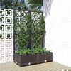 vidaXL Fioriera da giardino con traliccio nera 80x40x121,5 cm PP