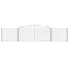 vidaXL Cesto Gabbione ad Arco 400x30x80/100 cm Ferro Zincato