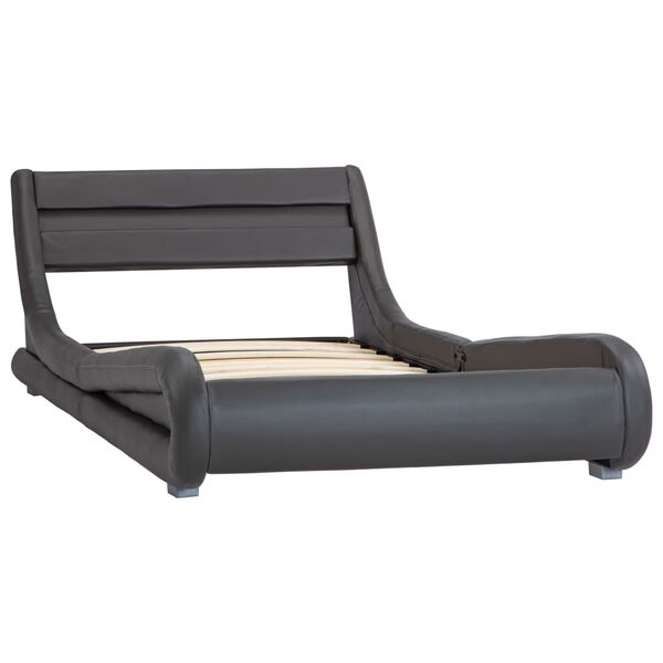 vidaXL Giroletto con LED Grigio in Similpelle 100x200 cm