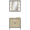 vidaXL Set Mobili da Bagno 2 pz Rovere Sonoma in Legno Multistrato