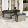 vidaXL Set Divano da Giardino 8pz con Cuscini Grigio Chiaro Polyrattan
