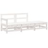 vidaXL Set Salotto da Giardino 3 pz Bianco in Legno Massello di Pino