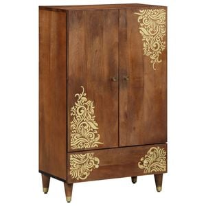 vidaXL Credenza Marrone 60 x 33 x 100 cm Legno di mango massello