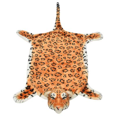 vidaXL Tappeto di Peluche a Forma di Leopardo 139 cm Marrone