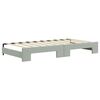 vidaXL Divano Letto Estraibile Cassetti Grigio Chiaro 90x190cm Velluto