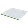 vidaXL Topper per materasso Bianco e Verde 200 x 200 cm