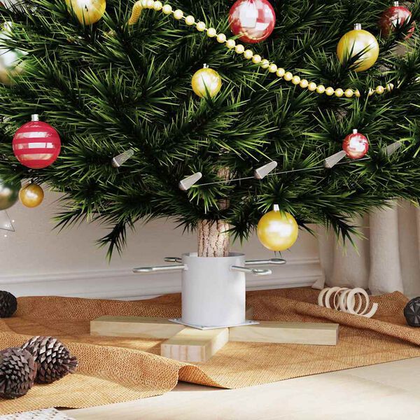 vidaXL Supporto per Albero di Natale 1.73 Bianco 50 x 50 x 16 cm