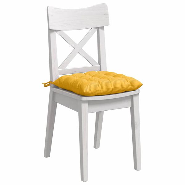 vidaXL Cuscini per Seduta 4 pcs Giallo Chiaro 40 x 40 x 6 cm