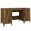 vidaXL Scrivania Rovere Fumo 140x50x75 cm in Legno Multistrato