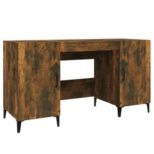 vidaXL Scrivania Rovere Fumo 140x50x75 cm in Legno Multistrato