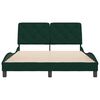 vidaXL Giroletto senza Materasso Verde Scuro 140x190 cm in Velluto