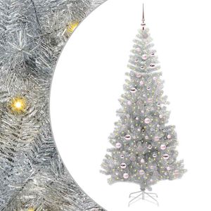 vidaXL Albero di Natale Argento 210 cm PET