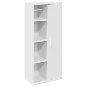 vidaXL Mobile da Bagno con Portarotolo Bianco 39x22x90 cm