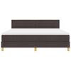 vidaXL Letto a Sorgente LED Marrone Scuro 180 x 200 cm Tessuto