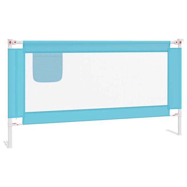 vidaXL Sponda Letto di Sicurezza per Bambini Blu 160x25 cm in Tessuto