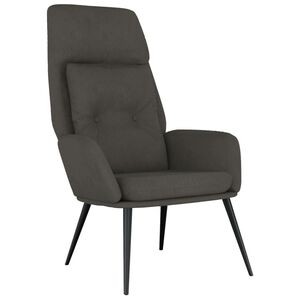 vidaXL Poltrona Reclinabile Grigio Scuro in Similpelle Scamosciata