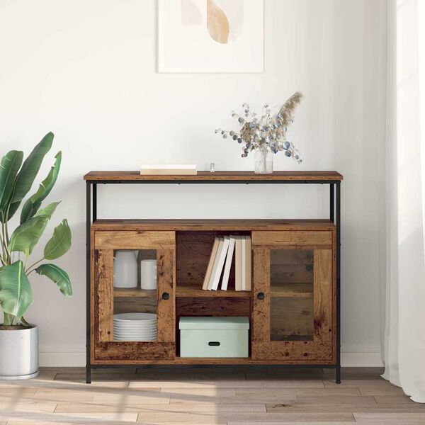 vidaXL Credenza Legno vecchio 100 x 35 x 80 cm Legno multistrato