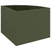 vidaXL Vaso d'angolo Oliver verde 45 x 45 x 35 cm Acciaio