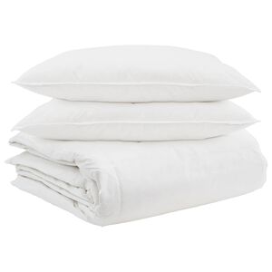 vidaXL Set di Piumoni con cuscino 3 pcs Bianco Piuma d'anatra