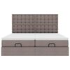 vidaXL Struttura Letto Pouf con Materassi Tortora 180x200cm in Tessuto