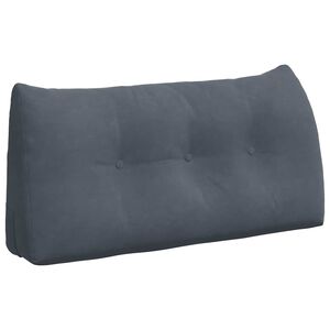 vidaXL Cuscino per Schiena Grigio scuro 100 x 24 x 50 cm Velluto