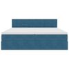 vidaXL Letto con Contenitore con materasso Blu Scuro 100 x 200 cm