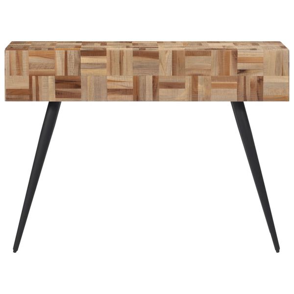 vidaXL Tavolino Consolle 110x34x80 cm Teak Massello di Recupero