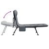vidaXL Letto da Pesca con Gambe Anti Fango Pieghevole Grigio M&eacute;lange