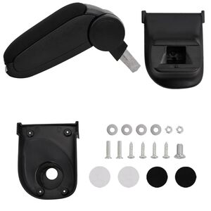 vidaXL Bracciolo Auto per RENAULT CLIO LHD MK4 (2013) Nero 15x35x(30-47) cm ABS
