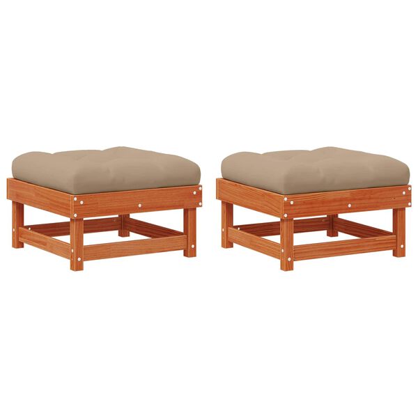 vidaXL Poggiapiedi da Giardino Legno di pino massiccio Marrone Cera