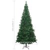 vidaXL Albero di Natale Preilluminato con Palline 240 cm Verde
