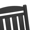 vidaXL Sedia a dondolo da giardino 2 pcs Nero 70 x 92 x 108cm Plastica