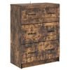 vidaXL Mobile con Cassetti Rovere Fumo 66 x 34,5 x 87 cm