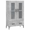 vidaXL Credenza Grigio Cemento 69,5x31x115 cm in Legno Multistrato