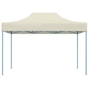 vidaXL Gazebo Professionale Pieghevole 3x4m Acciaio Crema