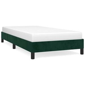 vidaXL Giroletto senza Materasso Verde Scuro 80x200 cm in Velluto