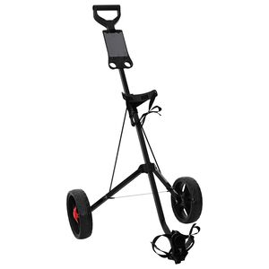 vidaXL Carrello da golf Nero 66 x 65 x 112 cm Ferro