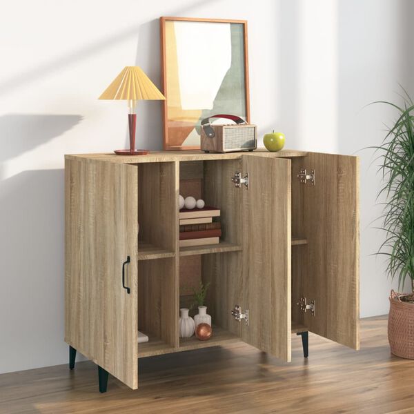 vidaXL Credenza Rovere Sonoma 90x34x80 cm in Legno Multistrato