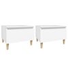 vidaXL Tavolini Bianchi 2pz 50x46x35 cm in Legno Multistrato
