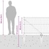 vidaXL Palo della recinzione Argento 10 x 0,8 m (maglia 50 mm) Acciaio