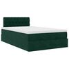 vidaXL Pouf Letto con Materasso Verde Scuro 120x190 cm Velluto