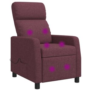 vidaXL Poltrona Massaggiante Viola Tessuto