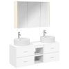vidaXL Set di mobili per il bagno 4 pz Bianco