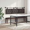 vidaXL Testata appesa Marrone Scuro 190 x 55 x 7 cm Tessuto