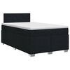 vidaXL Letto box spring con materasso Nero 120 x 200 cm Tessuto
