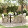 vidaXL Set da Pranzo per Giardino 5 pcs Beige polyrattan