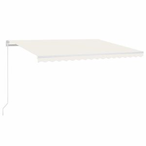 vidaXL Tenda da Sole Retrattile Manuale con LED 400x300 cm Crema
