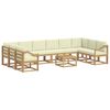 vidaXL Set di divani da esterno 11 pz Bianco e Crema