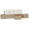 vidaXL Set Divano da Giardino 6 pz Beige Poly Rattan